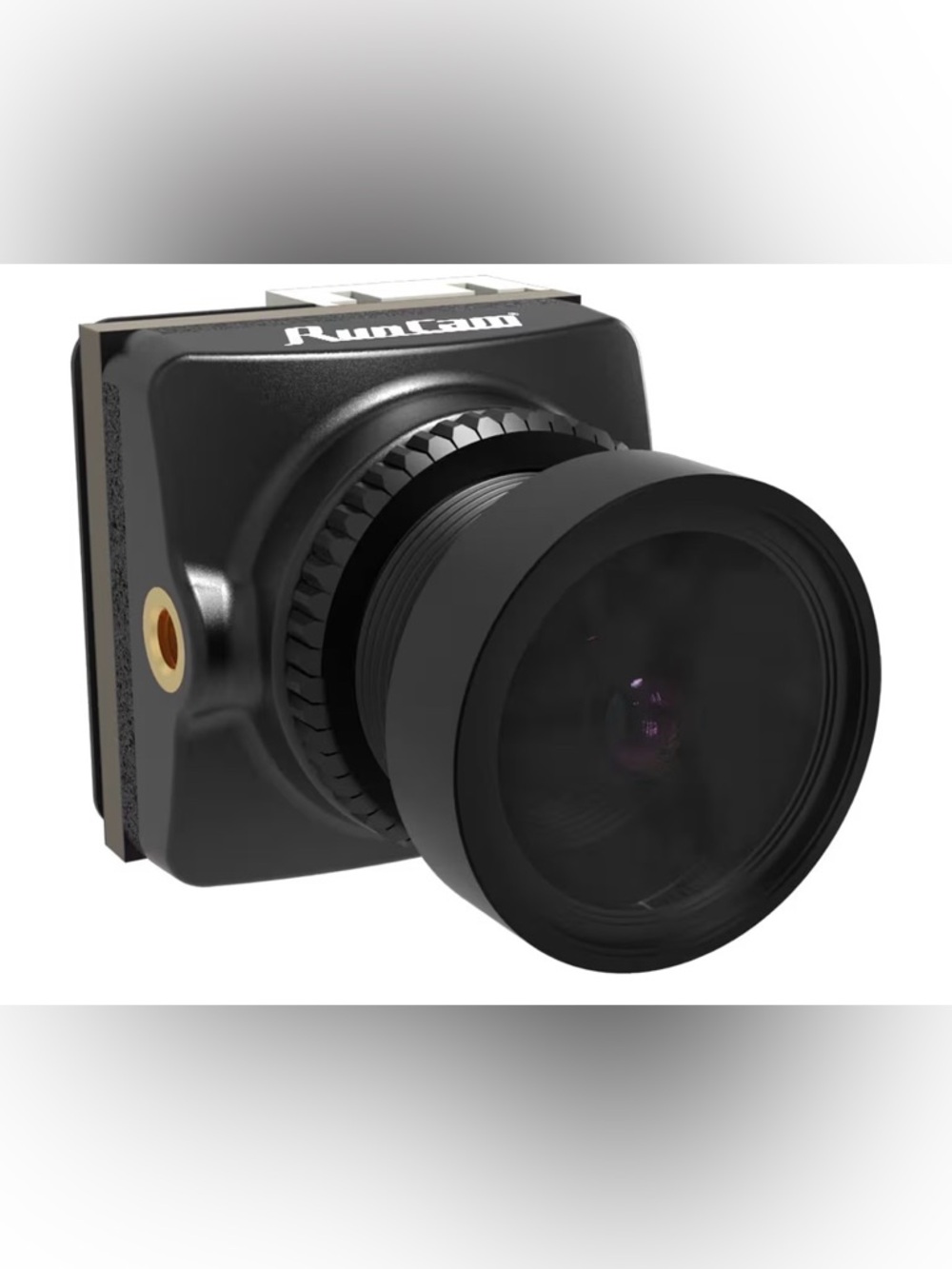 Black FPV Camera with Wide-Angle Lens